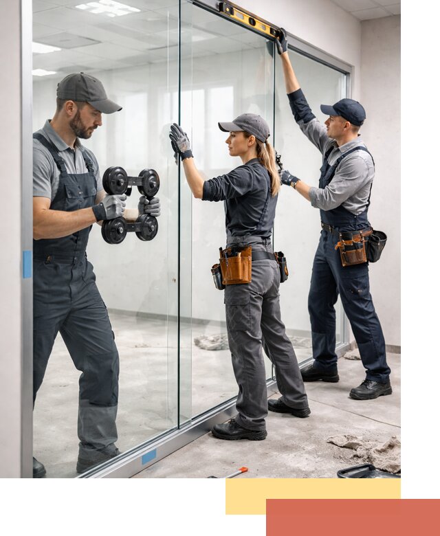 Профессиональный монтаж стеклянных перегородок в Карпинске