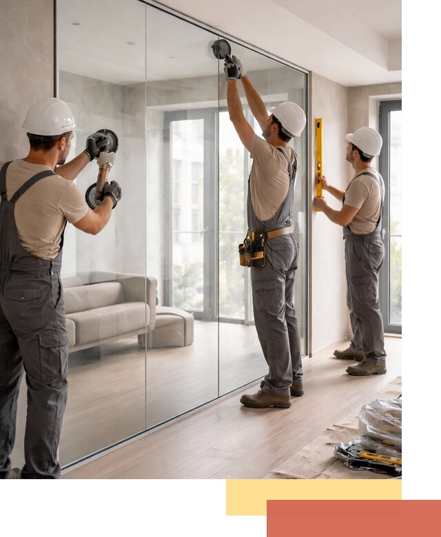 Перегородки из закаленного стекла в Карпинске для офисов и квартир