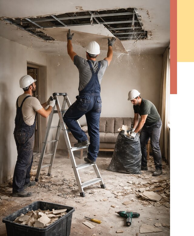 Демонтаж гипсокартонного потолка в Карпинске от 431 руб. за м2 — ОТДЕЛОЧНИК-Кпн