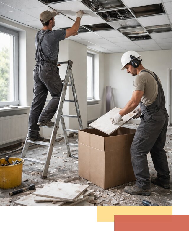 Демонтаж потолочной плитки в Карпинске быстро и аккуратно