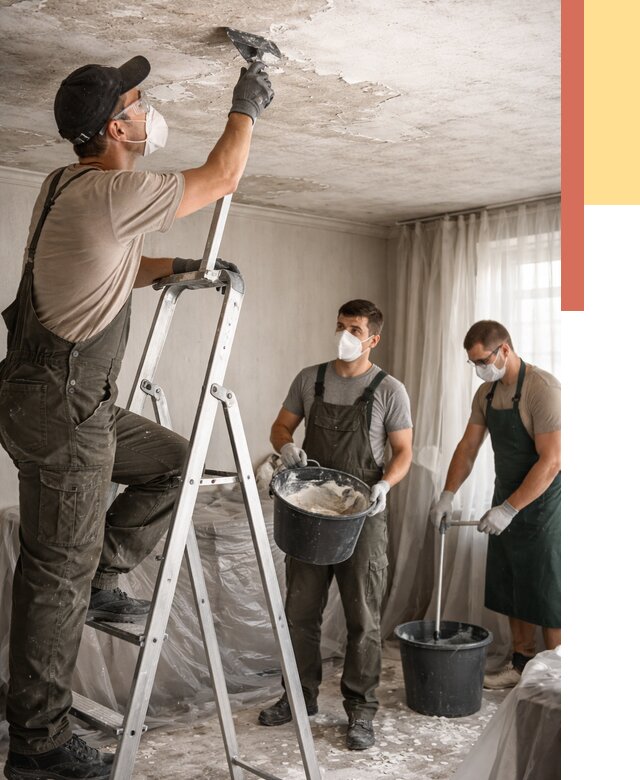 Удаление побелки с потолка в Карпинске от 2567 руб. быстро и недорого | ОТДЕЛОЧНИК-Кпн