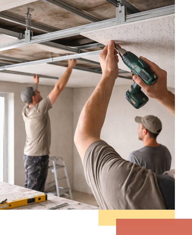 Монтаж акустического потолка в Карпинске под ключ