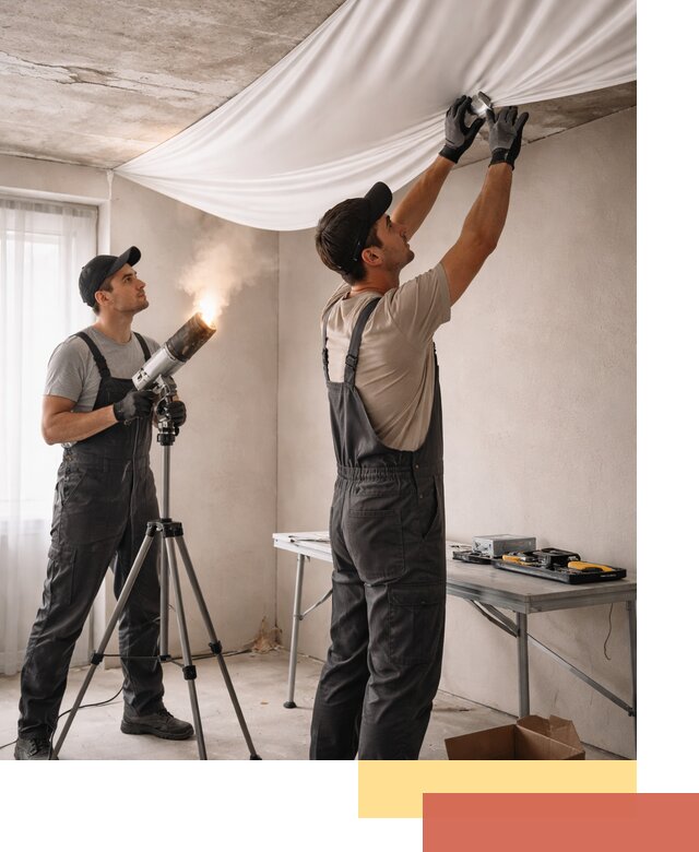 Установка натяжного потолка под ключ в Карпинске