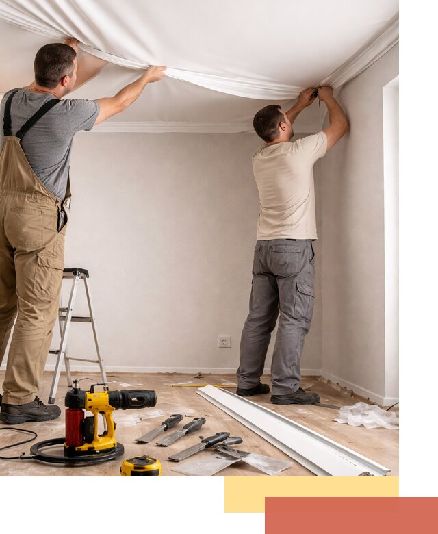 Монтаж ПВХ натяжного потолка в Карпинске качественно и быстро