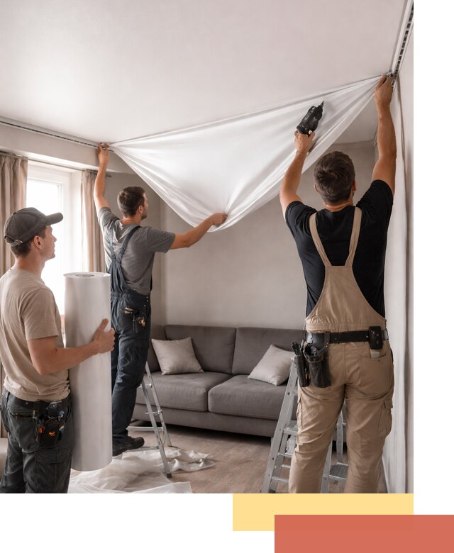 Монтаж сатинового натяжного потолка в Карпинске качественно и быстро