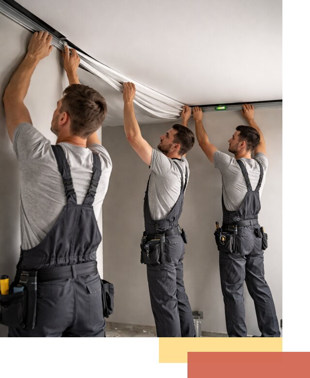 Теневые натяжные потолки в Карпинске: монтаж и отделка быстро и качественно