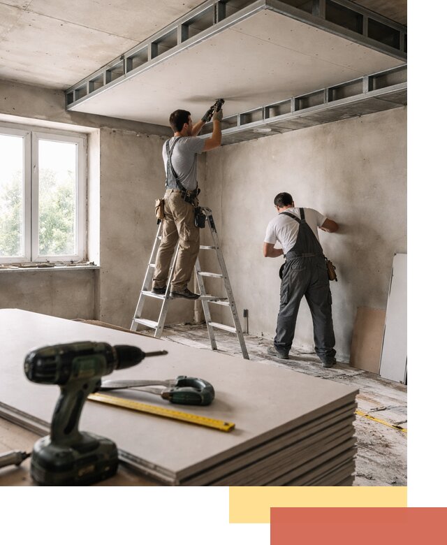 Двухуровневый потолок из гипсокартона в Карпинске