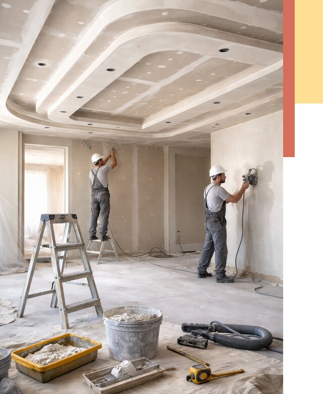 Многоуровневый потолок из гипсокартона в Карпинске от 770 руб. под ключ | ОТДЕЛОЧНИК-Кпн