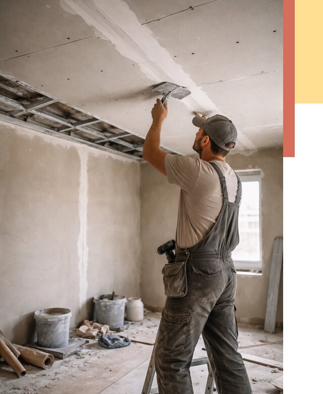 Ремонт потолка из гипсокартона в Карпинске от 667 руб./м² — быстро и недорого | ОТДЕЛОЧНИК-Кпн