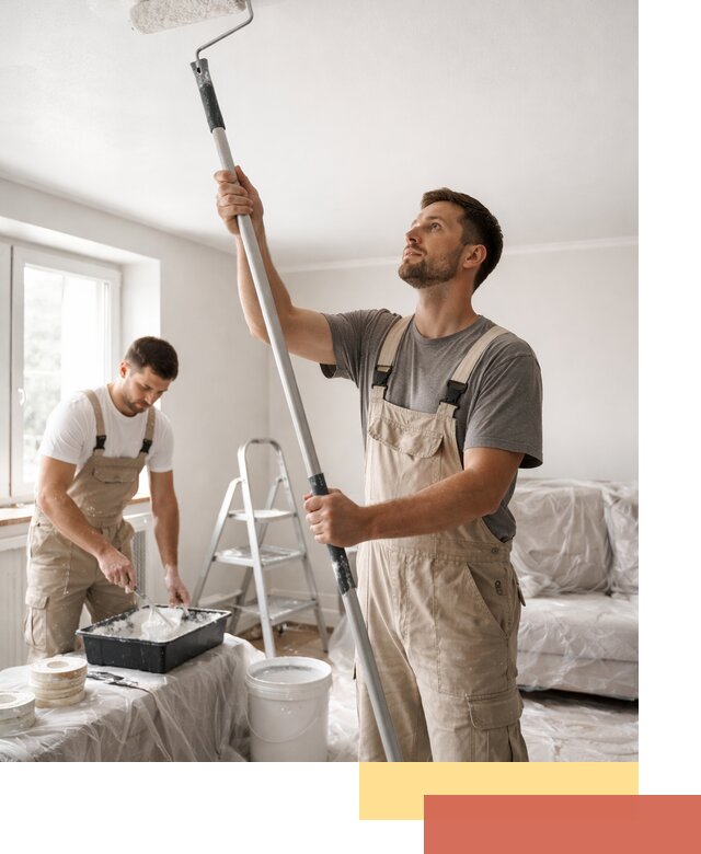 Покраска потолка водоэмульсионной краской в Карпинске