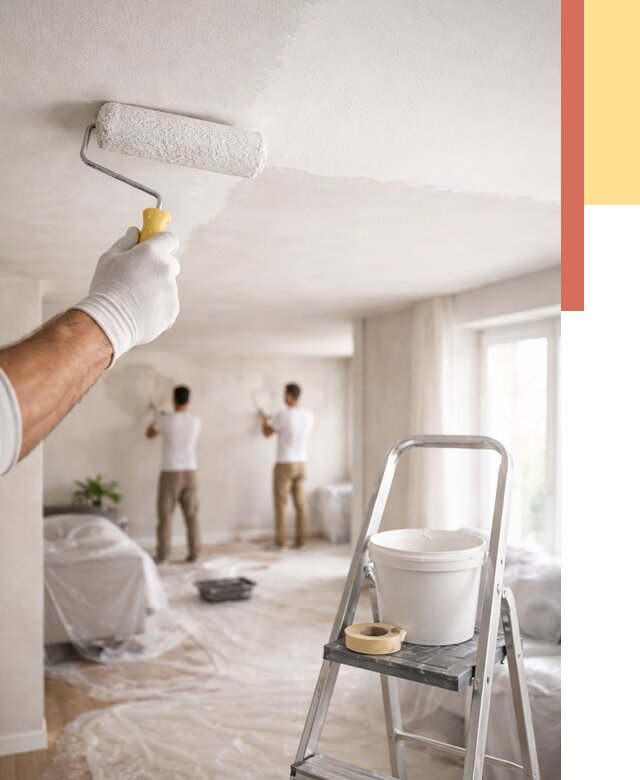 Покраска потолка акриловой краской в Карпинске от 2567 руб. | ОТДЕЛОЧНИК-Кпн