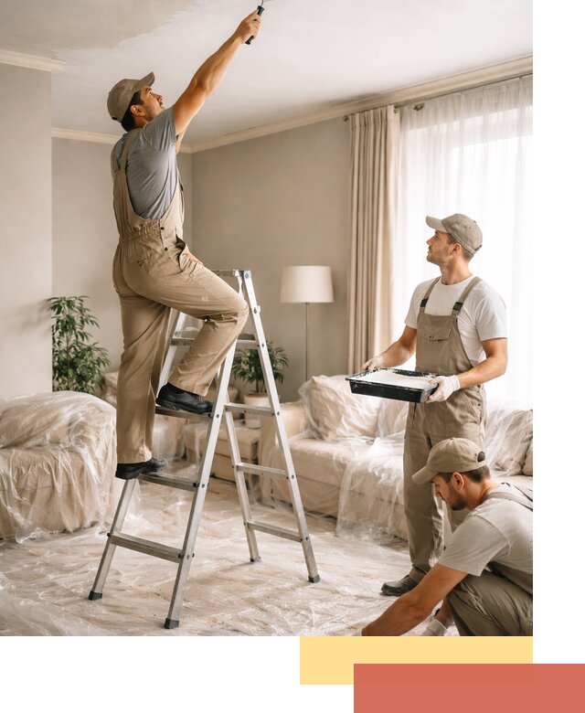 Покраска потолков акриловой краской в Карпинске качественно и быстро