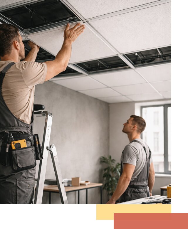 Монтаж потолочной плитки в Карпинске качественно и в срок