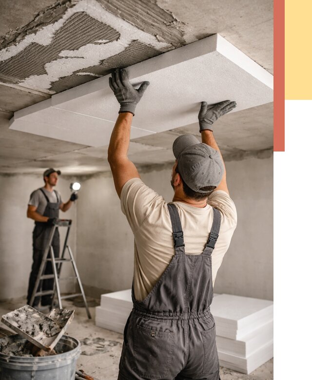 Утепление потолка пенопластом в Карпинске от 4621 руб/м2 — недорого и быстро | ОТДЕЛОЧНИК-Кпн